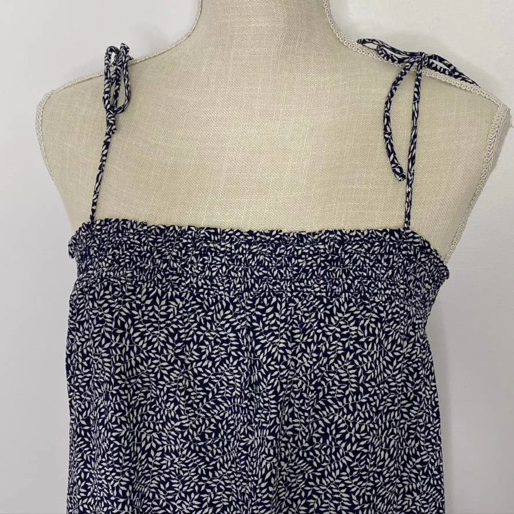 Tory Burch smocked top‎ sundress tie shoulder